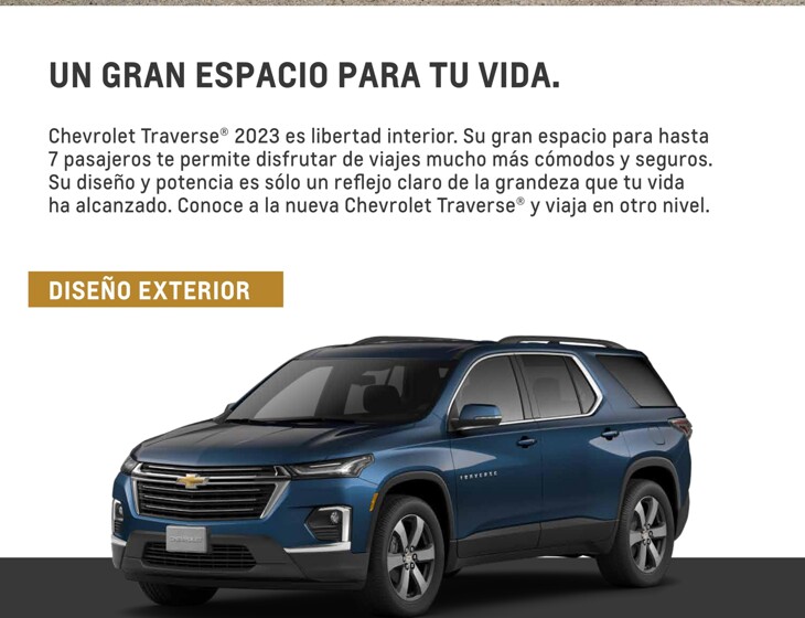 Catálogo Chevrolet en La Paz | Traverse 2023 | 7/1/2023 - 31/12/2023