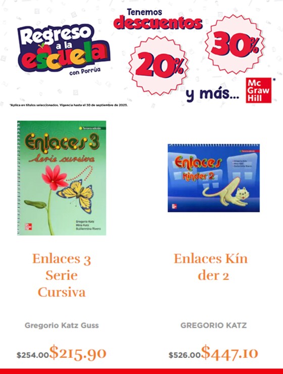 Catálogo Librería Porrúa en Ciudad de México | Regreso a la Escuela Descuentos | 16/8/2023 - 30/9/2023