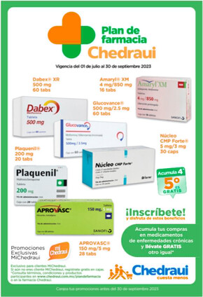Ofertas de Supermercados en Atlixco | Plan de Farmacia Chedraui de Chedraui | 4/9/2023 - 30/9/2023