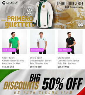 Ofertas de Ropa, Zapatos y Accesorios en Aguascalientes | Big Discountis 50% oFF de Charly | 5/9/2023 - 22/9/2023