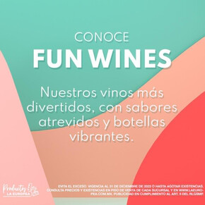 Ofertas de Supermercados en Playa del Carmen | Fun Wines de La Europea | 5/9/2023 - 31/12/2023