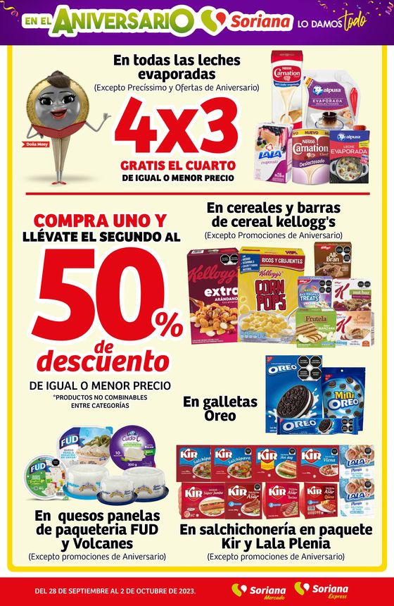 Catálogo Soriana Express en Guadalajara | En el Aniversario Soriana lo damos todo | 29/9/2023 - 2/10/2023