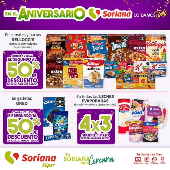 Catálogo Soriana Súper en Ciudad de México | En el Aniversario Soriana lo damos todo | 29/9/2023 - 2/10/2023