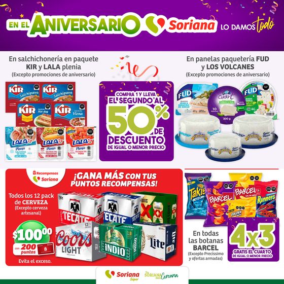 Catálogo Soriana Súper en Ciudad de México | En el Aniversario Soriana lo damos todo | 29/9/2023 - 2/10/2023