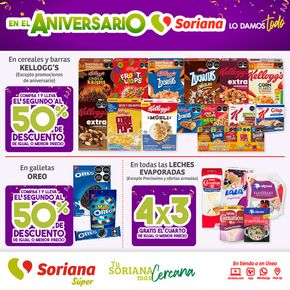 Ofertas de Supermercados en Naucalpan (México) | En el Aniversario Soriana lo damos todo de Soriana Súper | 29/9/2023 - 2/10/2023
