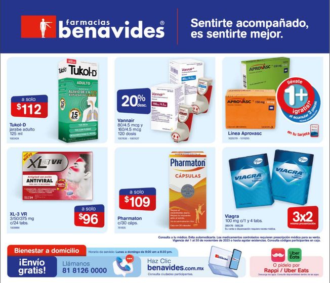 Catálogo Farmacias Benavides en Monterrey | Ofertas Increíbles Farmacias Benavides! | 3/11/2023 - 30/11/2023
