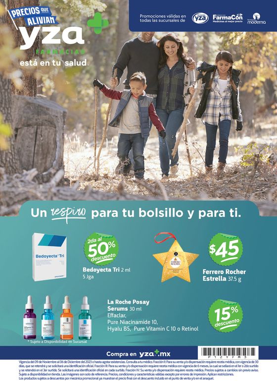 Catálogo Farmacias YZA en Ciudad de México | Precios que Alivian | 9/11/2023 - 6/12/2023