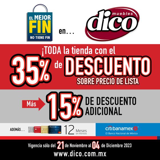 Catálogo Muebles Dico en Naucalpan (México) | El Mejor Fin No Tiene Fin | 22/11/2023 - 4/12/2023