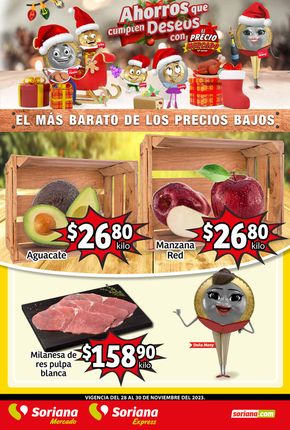 Ofertas de Supermercados en Jardines de la Silla | Festival de la Frescura de Soriana Mercado | 30/11/2023 - 30/11/2023