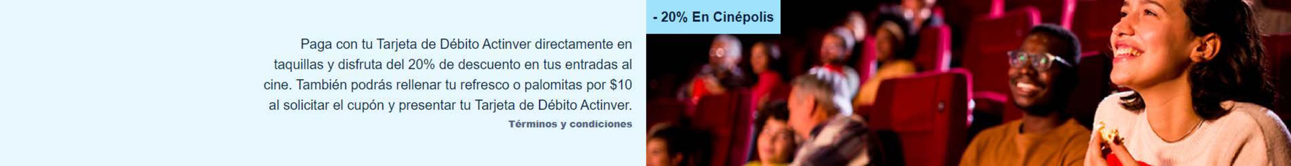 Catálogo Actinver en Tijuana | -20% en Cine | 1/12/2023 - 31/3/2024