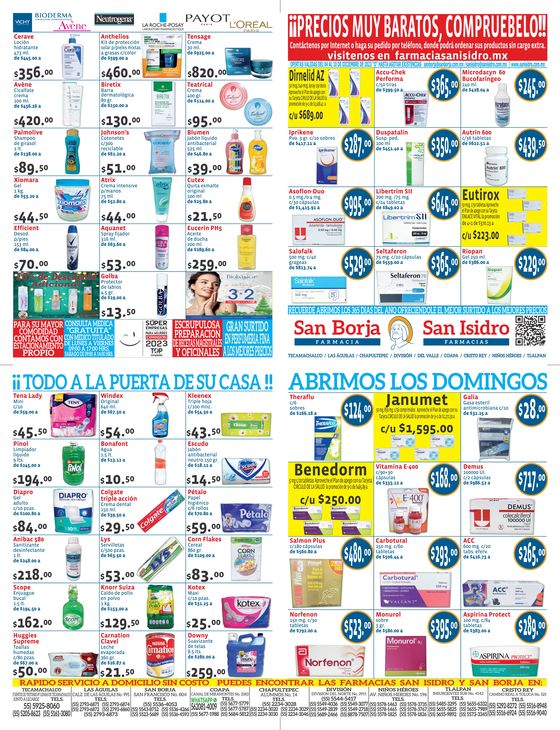 Catálogo Farmacias San Isidro y San Borja en Ecatepec de Morelos | Ofertas Farmacias San Isidro y San Borja | 5/12/2023 - 10/12/2023