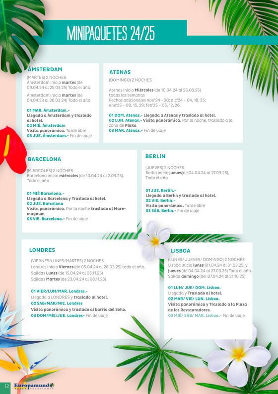 Catálogo Europamundo en Cancún | Minipaquetes 24/25 | 5/1/2024 - 31/12/2024