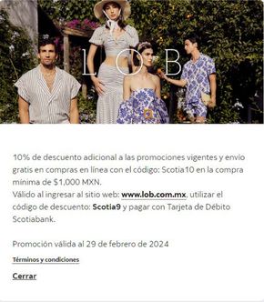 Catálogo Scotia Bank en Ciudad Guzmán | 10% de descuento en LOB con ScotiaBank | 5/1/2024 - 29/2/2024