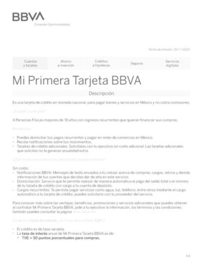 Catálogo BBVA Bancomer en San Cayetano Morelos | Mi Primera Tarjeta BBVA | 12/1/2024 - 28/4/2024