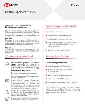 Ofertas de Bancos y Servicios en Huixquilucan de Degollado | Folleto Digital Clientes Premier de HSBC | 12/1/2024 - 29/2/2024