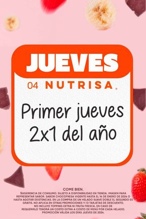 Ofertas de Restaurantes en Aguascalientes | Jueves en Nutrisa de Nutrisa | 15/1/2024 - 31/12/2024