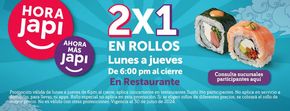 Ofertas de Restaurantes en Cuajimalpa de Morelos | 2x1 en rollos de Sushi Itto | 23/1/2024 - 30/6/2024