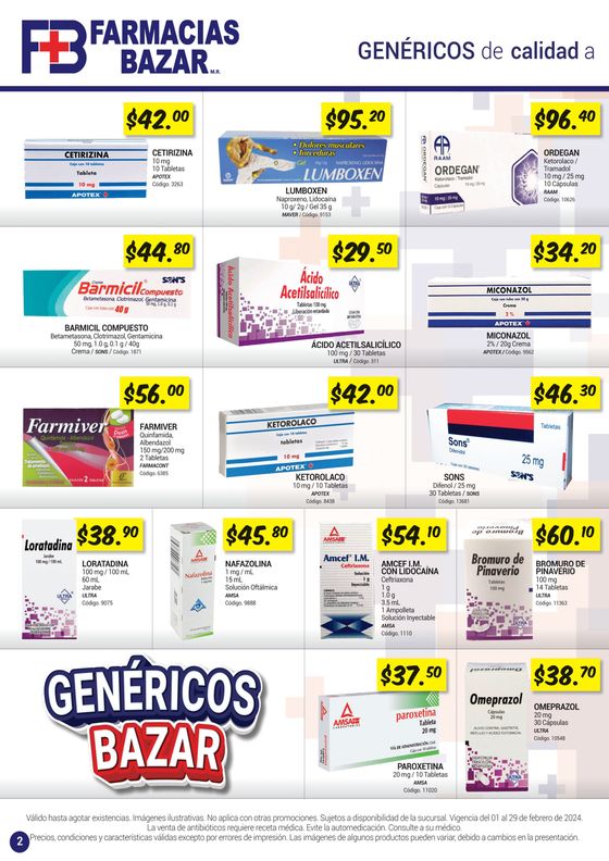 Catálogo Farmacias Bazar | Folleto del mes | 6/2/2024 - 29/2/2024