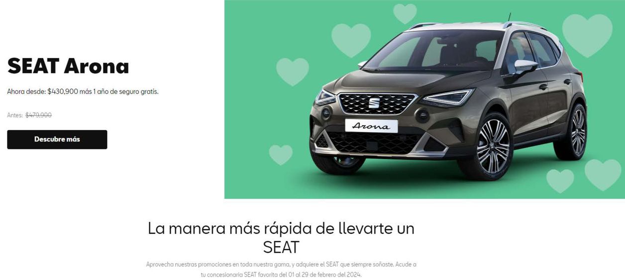 Catálogo Seat en Cuauhtémoc (CDMX) | Promocion Seat Arona | 9/2/2024 - 29/2/2024