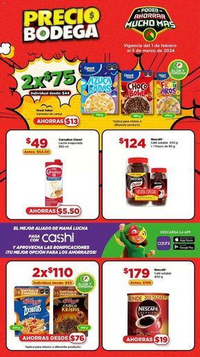Ofertas de Supermercados en Montemorelos | Precio Bodega de Bodega Aurrera | 14/2/2024 - 5/3/2024