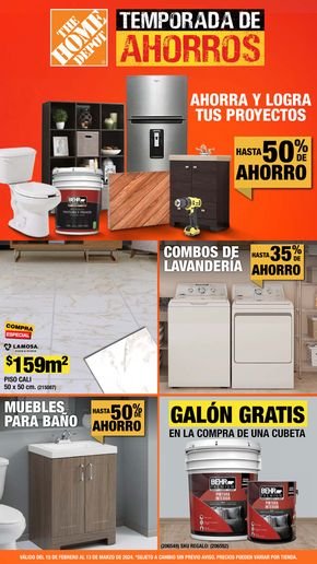 Ofertas de Hogar en San Luis Potosí | The Home Depot - Temporada de Ahorros de The Home Depot | 15/2/2024 - 29/2/2024
