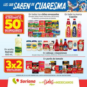 Ofertas de Supermercados en Azcapotzalco | Fin de Semana Híper de Soriana Híper | 23/2/2024 - 26/2/2024