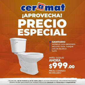 Catálogo Ceramat en Comalcalco | Precio Especial | 12/3/2024 - 6/4/2024