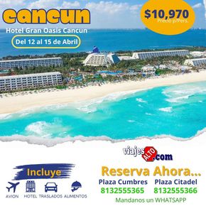 Ofertas de Viajes y Entretenimiento en San Pedro Garza García | Ofertas Viajes Alto Cancun de Viajes Alto | 13/3/2024 - 31/3/2024