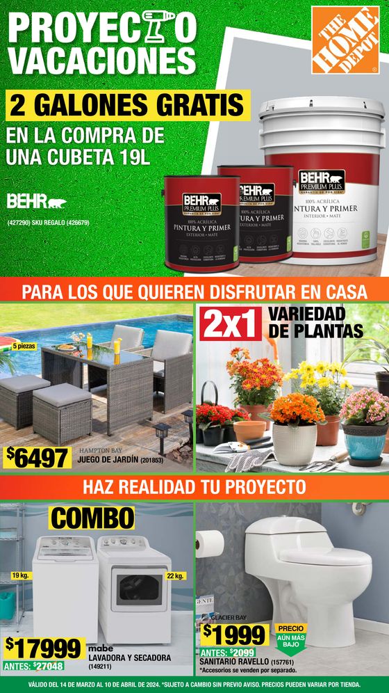 Catálogo The Home Depot en Mérida | The Home Depot - Proyecto vacaciones | 14/3/2024 - 10/4/2024