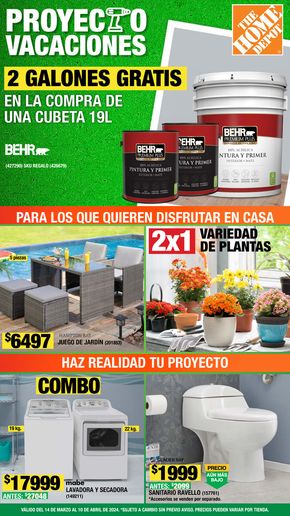 Catálogo The Home Depot en Monterrey | The Home Depot - Proyecto vacaciones | 14/3/2024 - 10/4/2024