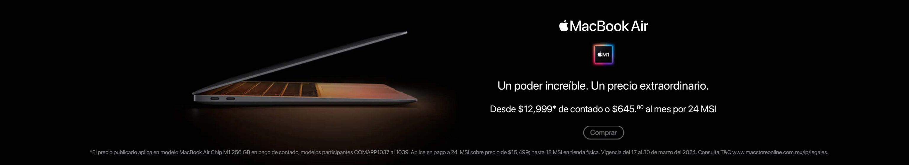 Catálogo MacStore en Monterrey | Precio Especial MacBook Air | 18/3/2024 - 31/3/2024