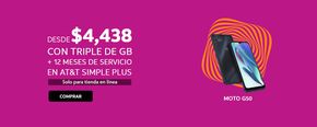 Catálogo AT&T en Guadalajara | Moto G50 desde $4438 | 19/3/2024 - 31/3/2024