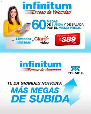 Ofertas de Electrónica en Cadereyta Jiménez | Telmex Infinitum de Telmex | 19/3/2024 - 17/4/2024