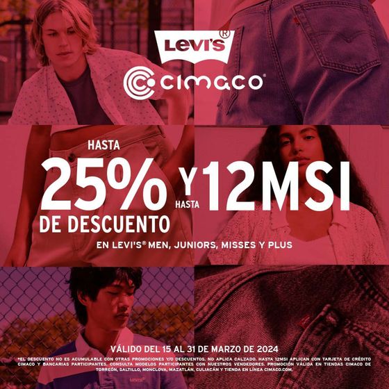 Catálogo Cimaco en Ciudad Juárez | Hasta 25% de descuento en Levi's | 20/3/2024 - 31/3/2024