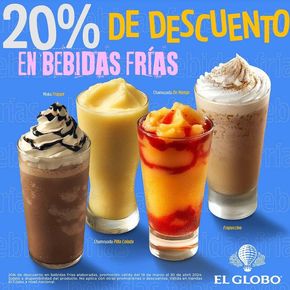 Ofertas de Restaurantes en Álvaro Obregón (CDMX) | 20% de descuento de El Globo | 21/3/2024 - 30/4/2024