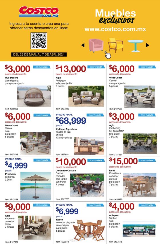 Catálogo Costco en Monterrey | Muebles exclusivos  | 26/3/2024 - 7/4/2024
