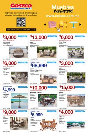 Catálogo Costco en Cancún | Muebles exclusivos  | 26/3/2024 - 7/4/2024