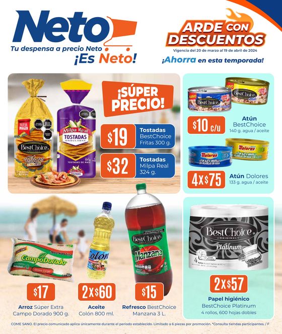 Catálogo Tiendas Neto en Valle de Chalco Solidaridad | Tiendas Neto ¡Ahorra en esta temporada! | 20/3/2024 - 19/4/2024
