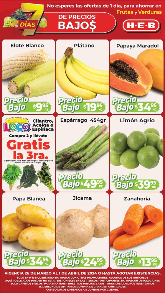 Catálogo HEB en Santiago de Querétaro | 7 días de precios bajos | 26/3/2024 - 1/4/2024