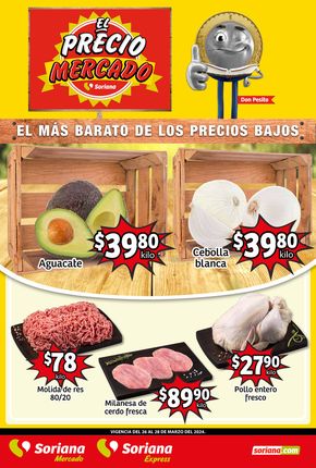 Ofertas de Supermercados en Santa Ana Chiautempan | El Precio Mercado de Soriana Mercado | 27/3/2024 - 28/3/2024