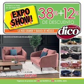 Catálogo Muebles Dico en Tijuana | Muebles Dico Exposhow Centro Vig 09 Abril | 29/3/2024 - 9/4/2024