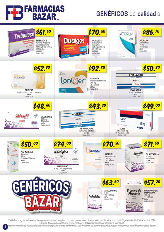 Catálogo Farmacias Bazar | Folleto del mes | 4/4/2024 - 30/4/2024