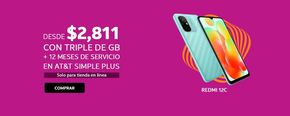 Catálogo AT&T en Guadalajara | Redmi 12C desde $2811 | 9/4/2024 - 30/4/2024