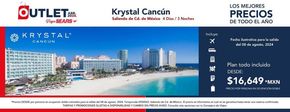 Ofertas de Viajes y Entretenimiento en Mérida | Outlet Abril - Krystal Cancún de Viajes Sears | 9/4/2024 - 30/4/2024