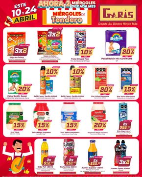 Ofertas de Supermercados en Heróica Zitácuaro | Miércoles de Tendero de Garis | 11/4/2024 - 24/4/2024