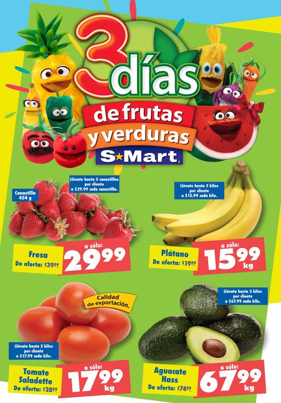 Catálogo S-Mart en Ciudad Apodaca | 3 días de frutas y verduras | 17/4/2024 - 18/4/2024