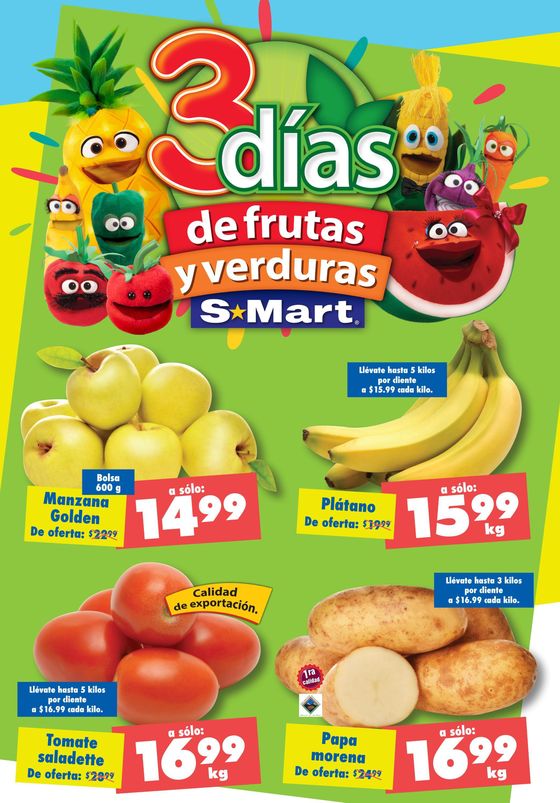 Catálogo S-Mart | 3 días de frutas y verduras | 17/4/2024 - 18/4/2024