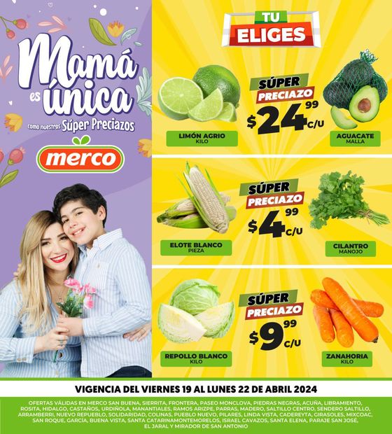 Catálogo Merco en Monclova | Súper Preciazos - Mamá es única | 19/4/2024 - 22/4/2024
