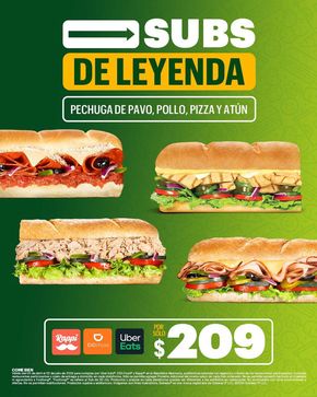 Ofertas de Restaurantes en Gustavo A Madero | Subs de leyenda de Subway | 19/4/2024 - 2/7/2024
