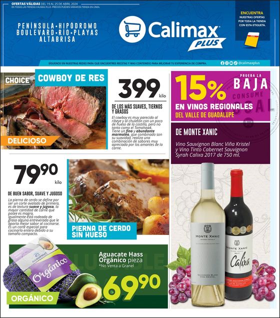 Catálogo Calimax en Primo Tapia | Calimax Plus | 22/4/2024 - 25/4/2024